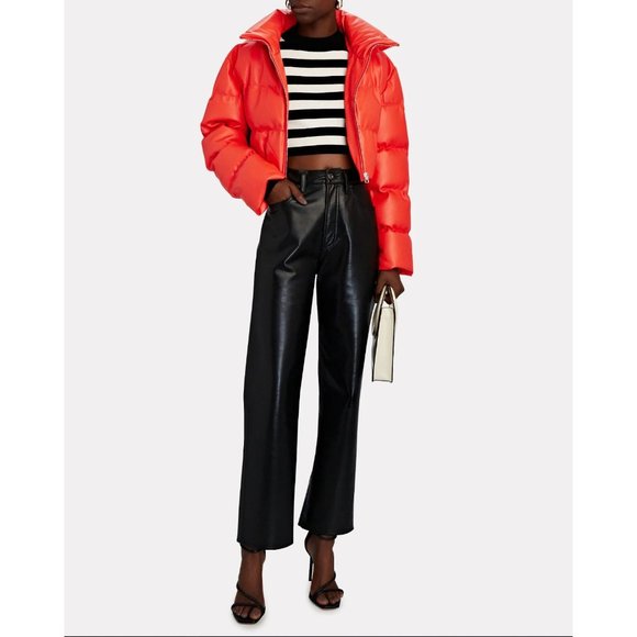 STAUD Jackets & Blazers - Staud Cropped Ace Coat Orange Red Womens Small
